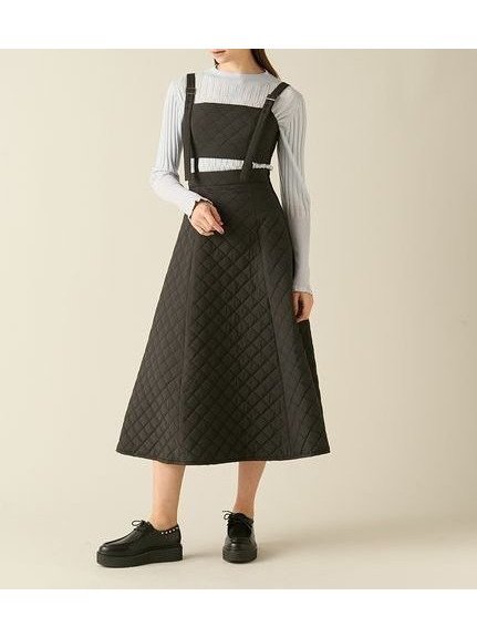 【ファーファー/FURFUR】のキルティング2WAYジャンパースカート インテリア・キッズ・メンズ・レディースファッション・服の通販 founy(ファニー) https://founy.com/ ファッション Fashion レディースファッション Fashion for Women スカート Skirts インナー Innerwear キルティング Quilted, Quilting ビスチェ Bustier, Corset Top フェミニン Feminine, Girly フレア Flare, Flared ワーク Workwear, Utility Style |ID: prp329100004620383 ipo3291000000033184550
