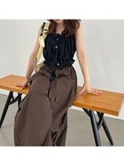 【スナイデル/SNIDEL】のクロップドコットンフリルブラウス BLK[009]|ID:prp329100004620394