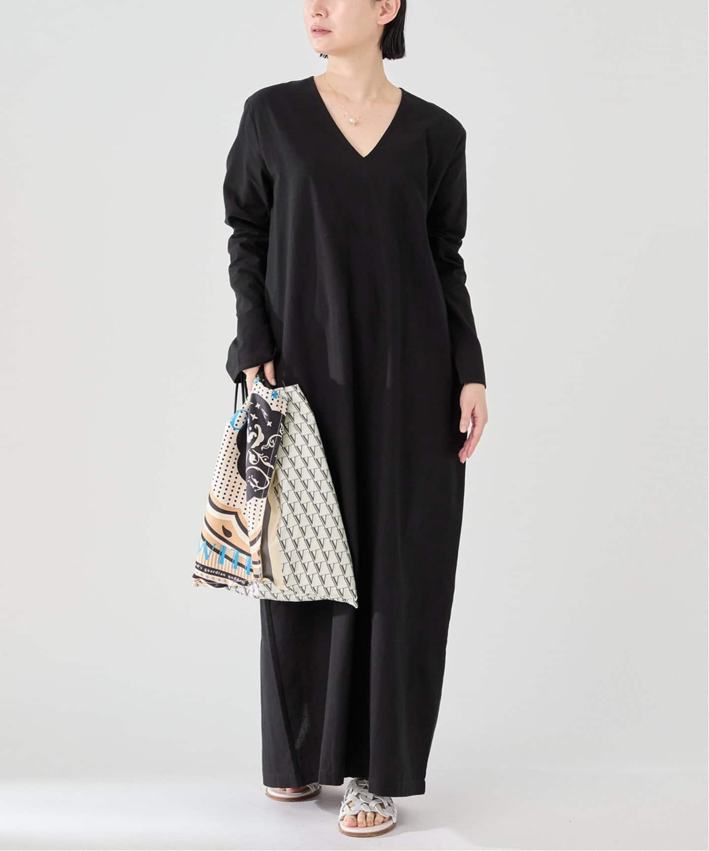 【ヴェルメイユ パー イエナ/VERMEIL par iena】のNAOKO OKUSAコラボ BENARAS by CITRUS Cotton Relaxed Dress BE25060 インテリア・キッズ・メンズ・レディースファッション・服の通販 founy(ファニー) 　ファッション　Fashion　レディースファッション　Fashion for Women　ワンピース　Dresses　フォーマル・パーティードレス・結婚式用ドレス　Elegant & Casual Dresses　イエロー　Yellow　インド　Indian Textile　エレガント 上品　Elegant　コクーン　Cocoon, Cocoon Silhouette　コラボ　Collaboration, Collab　コレクション　Collection, Seasonal Line　シルク　Silk, 100% Silk　トリプル　Triple, Three Layers　フロント　Front, Front Design　ベロア　Velour, Soft Velvet　ボヘミアン　Bohemian, Ethnic Style　リゾート　Resort, Vacation Style　夏　Summer　ブラック|ID: prp329100004620430 ipo3291000000033184845
