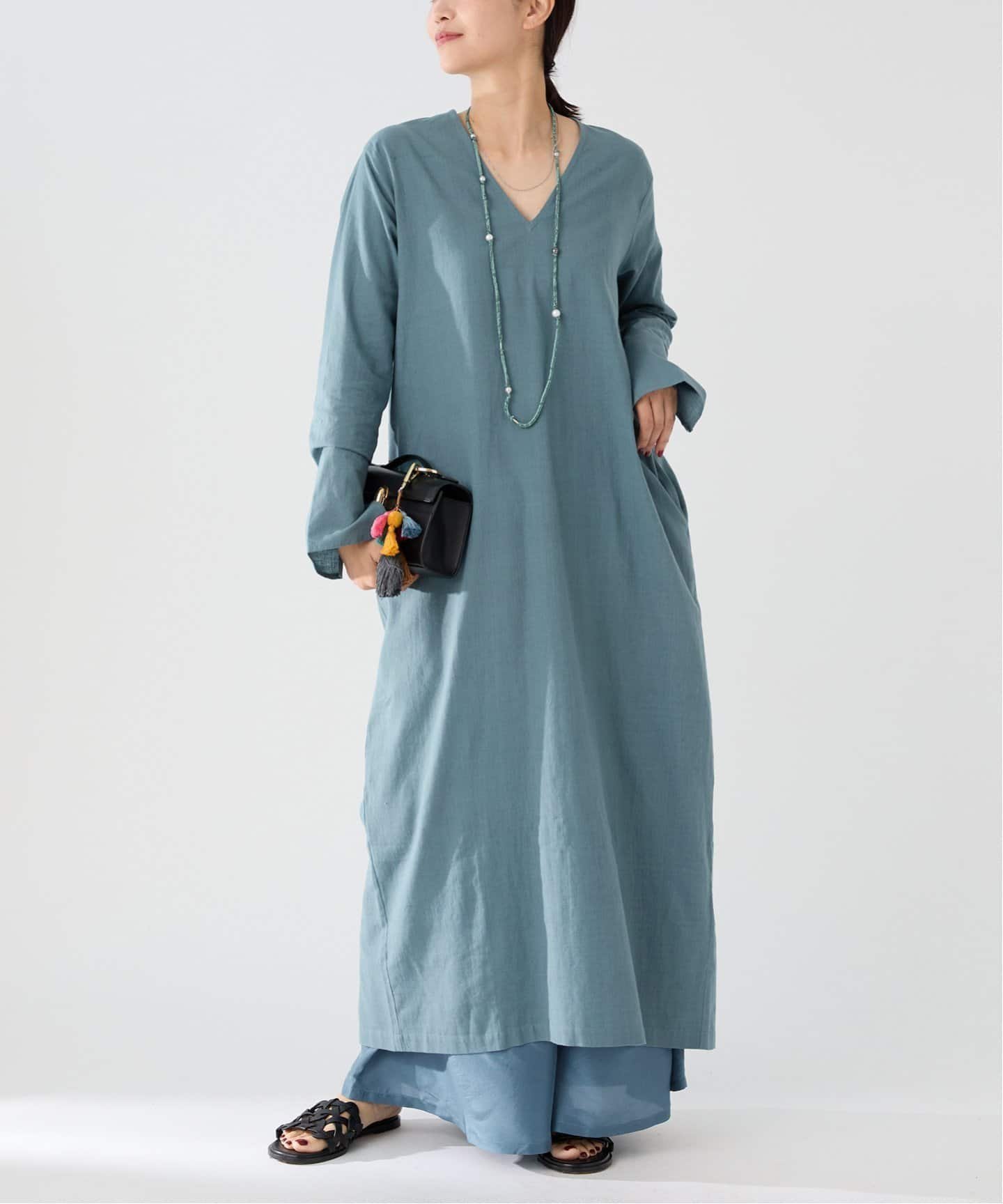 【ヴェルメイユ パー イエナ/VERMEIL par iena】のNAOKO OKUSAコラボ BENARAS by CITRUS Cotton Relaxed Dress BE25060 インテリア・キッズ・メンズ・レディースファッション・服の通販 founy(ファニー) 　ファッション　Fashion　レディースファッション　Fashion for Women　ワンピース　Dresses　フォーマル・パーティードレス・結婚式用ドレス　Elegant & Casual Dresses　イエロー　Yellow　インド　Indian Textile　エレガント 上品　Elegant　コクーン　Cocoon, Cocoon Silhouette　コラボ　Collaboration, Collab　コレクション　Collection, Seasonal Line　シルク　Silk, 100% Silk　トリプル　Triple, Three Layers　フロント　Front, Front Design　ベロア　Velour, Soft Velvet　ボヘミアン　Bohemian, Ethnic Style　リゾート　Resort, Vacation Style　夏　Summer　ブルー A|ID: prp329100004620430 ipo3291000000033184847