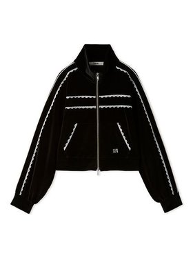 【ファーファー/FURFUR】のサイドレースベロアトラックジャケット 人気、トレンドファッション・服の通販 founy(ファニー) ファッション Fashion レディースファッション Fashion for Women アウター Coat / Outerwear Collection レディースジャケット・軽アウター Jackets インナー Innerwear ジャケット Jacket, Outerwear スカラップ Scallop, Scalloped Edge スポーティ Sporty, Casual Athletic ベロア Velour, Soft Velvet レース Lace, Lace Fabric |ID:prp329100004620495