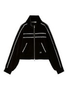 【ファーファー/FURFUR】のサイドレースベロアトラックジャケット 人気、トレンドファッション・服の通販 founy(ファニー) ファッション Fashion レディースファッション Fashion for Women アウター Coat / Outerwear Collection レディースジャケット・軽アウター Jackets インナー Innerwear ジャケット Jacket, Outerwear スカラップ Scallop, Scalloped Edge スポーティ Sporty, Casual Athletic ベロア Velour, Soft Velvet レース Lace, Lace Fabric thumbnail BLK[009]|ID: prp329100004620495 ipo3291000000033720176