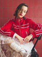 【ファーファー/FURFUR】のサイドレースベロアトラックジャケット 人気、トレンドファッション・服の通販 founy(ファニー) ファッション Fashion レディースファッション Fashion for Women アウター Coat / Outerwear Collection レディースジャケット・軽アウター Jackets インナー Innerwear ジャケット Jacket, Outerwear スカラップ Scallop, Scalloped Edge スポーティ Sporty, Casual Athletic ベロア Velour, Soft Velvet レース Lace, Lace Fabric thumbnail RED[046]|ID: prp329100004620495 ipo3291000000033720177