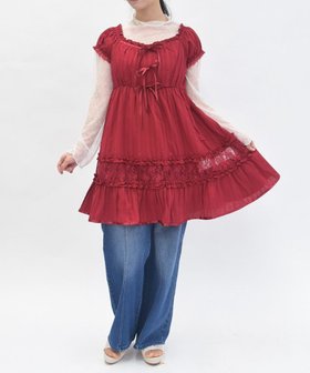 【アクシーズファム/axes femme】のリボンコットンチュニック 人気、トレンドファッション・服の通販 founy(ファニー) ファッション Fashion レディースファッション Fashion for Women トップス・カットソー Cut & Sew Tops おすすめ Recommended / Our Picks インナー Innerwear ジャケット Jacket, Outerwear チェック Check, Plaid, Tartan チュニック Tunic, Long Top デニム Denim, Jeans Material フェミニン Feminine, Girly リボン Ribbon, Bow レース Lace, Lace Fabric ロング Long, Long-Length 羽織 Haori, Light Jacket |ID:prp329100004620560