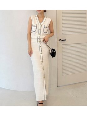 【スナイデル/SNIDEL】 Sustainableストラクチャーニットスカート人気、トレンドファッション・服の通販 founy(ファニー) ファッション Fashion レディースファッション Fashion for Women スカート Skirts イエロー Yellow シンプル Simple, Minimal ストレート Straight, Straight Cut セットアップ Set-Up, Coordinated Outfit トレンド Trend, Trending Now バスケット Basket, Basket Bag フロント Front, Front Design 楽ちん Easy Fit, Comfortable おすすめ Recommended / Our Picks エレガント 上品 Elegant |ID:prp329100004620725