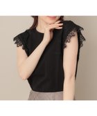 【クチュール ブローチ/Couture Brooch】の【マシンウォッシャブル・UVケア・接触冷感】フレンチ肩レースカットソー ブラック|ID: prp329100004620796 ipo3291000000033835172