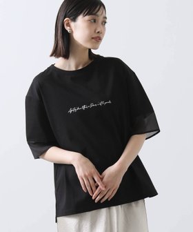 【グレディブリリアン/Gready Brilliant】のロゴ袖シアー切替HS 人気、トレンドファッション・服の通販 founy(ファニー) ファッション Fashion レディースファッション Fashion for Women トップス・カットソー Cut & Sew Tops カットソー Cut and Sewn Top カーディガン Cardigan, Knitwear シアー Sheer, See-Through ジャケット Jacket, Outerwear プリント Print, Printed Pattern エレガント 上品 Elegant 切替 Switching, Contrast Panel |ID:prp329100004620838