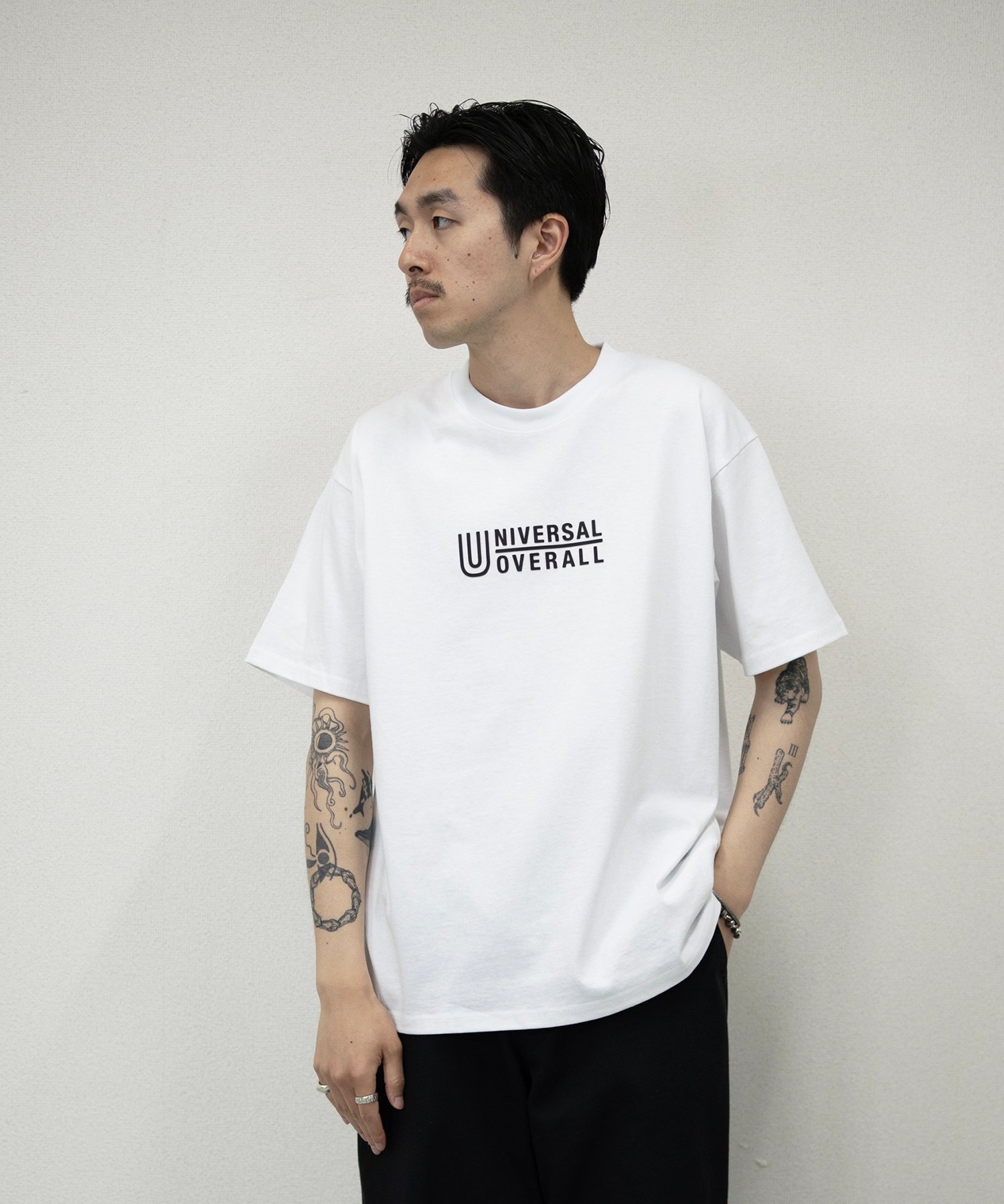 【ユニバーサル オーバーオール/UNIVERSAL OVERALL】の3D CENTER LOGO S/S T インテリア・キッズ・メンズ・レディースファッション・服の通販 founy(ファニー) 　ファッション　Fashion　レディースファッション　Fashion for Women　インナー　Innerwear　センター　Center, Center Line　トレンド　Trend, Trending Now　定番　Standard, Basic Item　フロント　Front, Front Design　プリント　Print, Printed Pattern　ワイド　Wide, Wide Fit　ワーク　Workwear, Utility Style　S/S・春夏　SS, Spring/Summer, Warm Season　夏　Summer　WHITE|ID: prp329100004620905 ipo3291000000033152063
