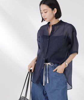 【ナノ ユニバース/nano universe】 バンドカラーシアー半袖シャツ人気、トレンドファッション・服の通販 founy(ファニー) ファッション Fashion レディースファッション Fashion for Women トップス・カットソー Cut & Sew Tops シャツ・ブラウス・オフィスカジュアル Elegant Blouses & Button-Ups インナー Innerwear ウォッシャブル Machine Washable キャミソール Camisole, Spaghetti Strap Top シアー Sheer, See-Through シンプル Simple, Minimal タンク Tank Top, Sleeveless Top トレンド Trend, Trending Now ベーシック Basic, Essential ポケット Pocket, Pocket Detail 半袖 Short Sleeve, Half Sleeve 羽織 Haori, Light Jacket リラックス Relax, Relaxed Fit おすすめ Recommended / Our Picks 夏 Summer 2025年 2025 2025春夏・S/S Spring/Summer 2025 SS25 |ID:prp329100004620974