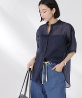 【ナノ ユニバース/nano universe】のバンドカラーシアー半袖シャツ 人気、トレンドファッション・服の通販 founy(ファニー) ファッション Fashion レディースファッション Fashion for Women トップス・カットソー Cut & Sew Tops シャツ・ブラウス・オフィスカジュアル Elegant Blouses & Button-Ups インナー Innerwear ウォッシャブル Machine Washable キャミソール Camisole, Spaghetti Strap Top シアー Sheer, See-Through シンプル Simple, Minimal タンク Tank Top, Sleeveless Top トレンド Trend, Trending Now ベーシック Basic, Essential ポケット Pocket, Pocket Detail 半袖 Short Sleeve, Half Sleeve 羽織 Haori, Light Jacket リラックス Relax, Relaxed Fit おすすめ Recommended / Our Picks 夏 Summer 2025年 2025 2025春夏・S/S Spring/Summer 2025 SS25 |ID:prp329100004620974