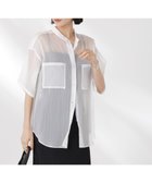 【ナノ ユニバース/nano universe】のバンドカラーシアー半袖シャツ 人気、トレンドファッション・服の通販 founy(ファニー) ファッション Fashion レディースファッション Fashion for Women トップス・カットソー Cut & Sew Tops シャツ・ブラウス・オフィスカジュアル Elegant Blouses & Button-Ups インナー Innerwear ウォッシャブル Machine Washable キャミソール Camisole, Spaghetti Strap Top シアー Sheer, See-Through シンプル Simple, Minimal タンク Tank Top, Sleeveless Top トレンド Trend, Trending Now ベーシック Basic, Essential ポケット Pocket, Pocket Detail 半袖 Short Sleeve, Half Sleeve 羽織 Haori, Light Jacket リラックス Relax, Relaxed Fit おすすめ Recommended / Our Picks 夏 Summer 2025年 2025 2025春夏・S/S Spring/Summer 2025 SS25 thumbnail ホワイト|ID: prp329100004620974 ipo3291000000033153003