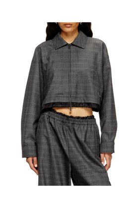【ディーゼル/DIESEL】のウィメンズ ジャケット J-TING-FEM 人気、トレンドファッション・服の通販 founy(ファニー) ファッション Fashion レディースファッション Fashion for Women アウター Coat / Outerwear Collection レディースジャケット・軽アウター Jackets カフス Cuff Design クラシカル Classical, Vintage-Inspired サテン Satin, Glossy Fabric シェイプ Shape, Slim Fit ジップアップ Zip-Up, Full Zip ジャケット Jacket, Outerwear チェック Check, Plaid, Tartan ドローストリング Drawstring, Pull Cord |ID:prp329100004621072