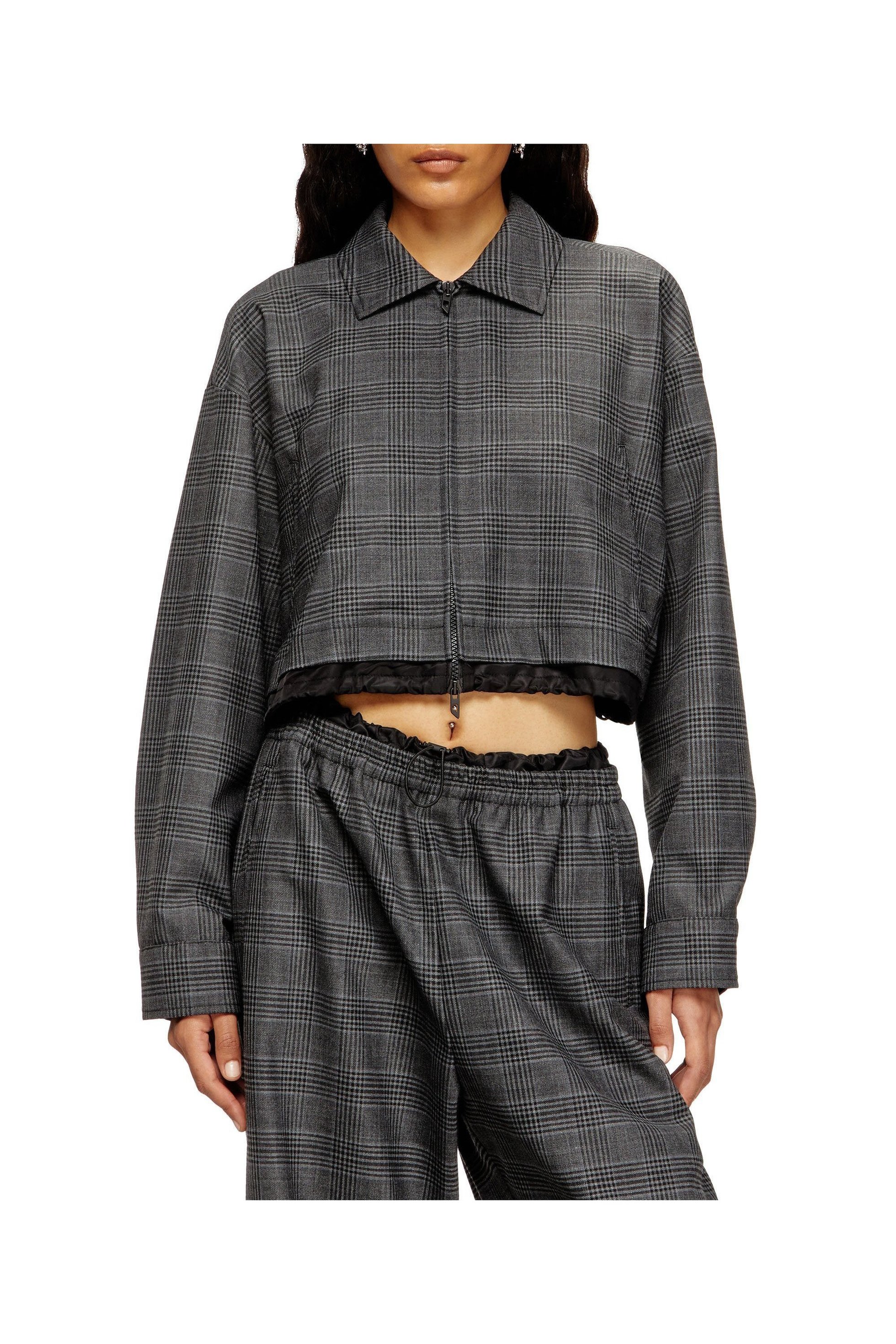 【ディーゼル/DIESEL】のウィメンズ ジャケット J-TING-FEM 人気、トレンドファッション・服の通販 founy(ファニー) 　ファッション　Fashion　レディースファッション　Fashion for Women　アウター　Coat / Outerwear Collection　レディースジャケット・軽アウター　Jackets　カフス　Cuff Design　クラシカル　Classical, Vintage-Inspired　サテン　Satin, Glossy Fabric　シェイプ　Shape, Slim Fit　ジップアップ　Zip-Up, Full Zip　ジャケット　Jacket, Outerwear　チェック　Check, Plaid, Tartan　ドローストリング　Drawstring, Pull Cord　 other-1|ID: prp329100004621072 ipo3291000000033485778