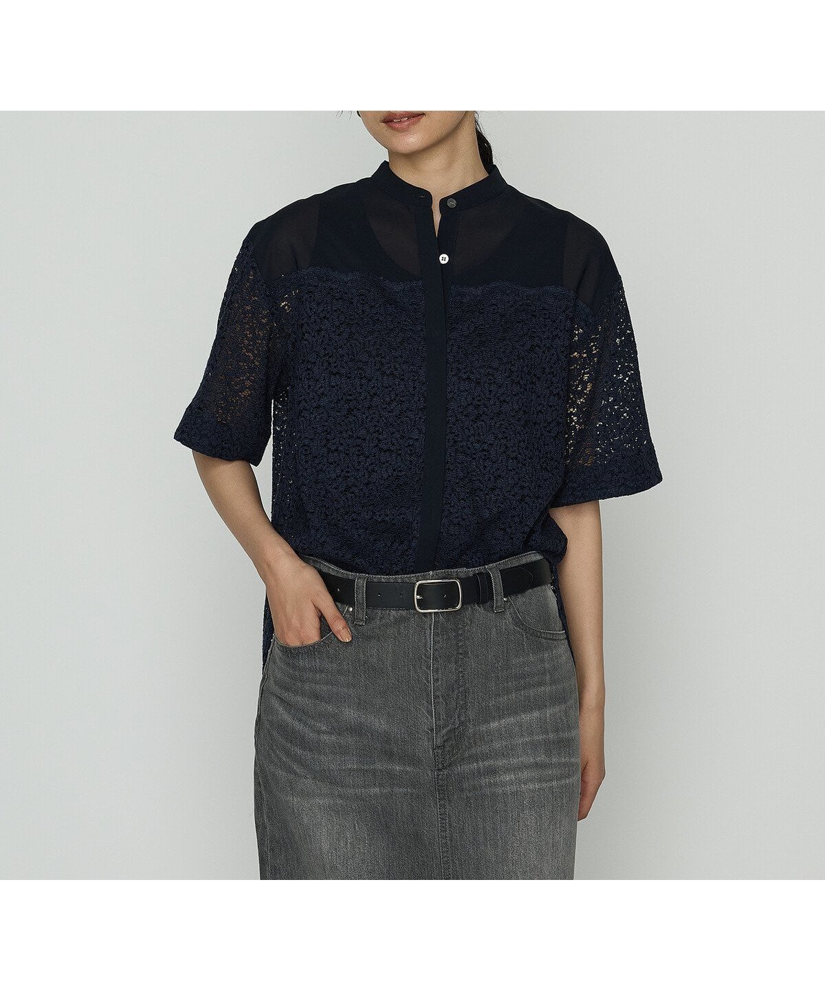 【コムサ/COMME CA】のリネンコードレース シャツブラウス 人気、トレンドファッション・服の通販 founy(ファニー) 　ファッション　Fashion　レディースファッション　Fashion for Women　トップス・カットソー　Cut & Sew Tops　シャツ・ブラウス・オフィスカジュアル　Elegant Blouses & Button-Ups　オケージョン　Occasion Wear　オーガンジー　Organza Fabric　切替　Switching, Contrast Panel　シアー　Sheer, See-Through　スカラップ　Scallop, Scalloped Edge　ダウン　Down, Puffer　デニム　Denim, Jeans Material　なめらか　Smooth, Silky Texture　フェミニン　Feminine, Girly　ベーシック　Basic, Essential　半袖　Short Sleeve, Half Sleeve　羽織　Haori, Light Jacket　ミックス　Mix, Mixed Style　モチーフ　Motif, Design Theme　ヨーク　Yoke, Yoke Design　リネン　Linen, Linen Fabric　リーフ　Leaf, Botanical Leaf　レース　Lace, Lace Fabric　ロールアップ　Roll-Up, Cuffed Hem　おすすめ　Recommended / Our Picks　日本製　Made In Japan　夏　Summer　エレガント 上品　Elegant　 other-1|ID: prp329100004621525 ipo3291000000033575267