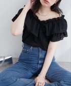 【ナチュラルクチュール/natural couture】の2WAYランダムフリルオフショルブラウス ブラック|ID: prp329100004621531 ipo3291000000033558632