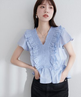 【ナチュラルクチュール/natural couture】の【WEB限定】シャーリングペプラムブラウス 人気、トレンドファッション・服の通販 founy(ファニー) ファッション Fashion レディースファッション Fashion for Women トップス・カットソー Cut & Sew Tops シャツ・ブラウス・オフィスカジュアル Elegant Blouses & Button-Ups エレガント 上品 Elegant サンダル Sandals, Summer Shoes シャーリング Shirring, Ruched スニーカー Sneakers, Trainers デニム Denim, Jeans Material フェミニン Feminine, Girly フリル Frill, Ruffle フレア Flare, Flared ペプラム Peplum, Flared Hem ポケット Pocket, Pocket Detail リラックス Relax, Relaxed Fit ロング Long, Long-Length ワイド Wide, Wide Fit おすすめ Recommended / Our Picks 2025年 2025 2025春夏・S/S Spring/Summer 2025 SS25 |ID:prp329100004621553