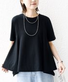 【シップス フォー ウィメン/SHIPS】のヘムフレア ショート スリーブ プルオーバー ブラック|ID: prp329100004621688 ipo3291000000033566798