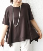 【シップス フォー ウィメン/SHIPS】のヘムフレア ショート スリーブ プルオーバー ブラウン|ID: prp329100004621688 ipo3291000000033566800