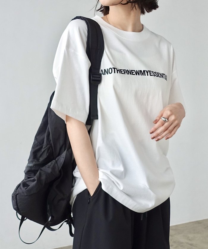 【アンドミー/andme】のANOTHER ロゴ プリント 半袖 Tシャツ ANME アンメ インテリア・キッズ・メンズ・レディースファッション・服の通販 founy(ファニー) https://founy.com/ ファッション Fashion レディースファッション Fashion for Women トップス・カットソー Cut & Sew Tops シャツ・ブラウス・オフィスカジュアル Elegant Blouses & Button-Ups ロングTシャツ・Tシャツ Longline T-Shirts & Tees シンプル Simple, Minimal プリント Print, Printed Pattern ワンポイント One Point, Statement Accent 別注 Limited Edition, Custom Order 半袖 Short Sleeve, Half Sleeve |ID: prp329100004621730 ipo3291000000033795537