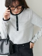 【ディスコート/Discoat】の【20色展開/インナー使いにも◎】ワッフルボーダー長袖Tシャツ《WEB限定》 ホワイトその他1|ID: prp329100004621765 ipo3291000000033522728