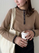 【ディスコート/Discoat】の【20色展開/インナー使いにも◎】ワッフルボーダー長袖Tシャツ《WEB限定》 ベージュその他1|ID: prp329100004621765 ipo3291000000033522734