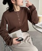 【ディスコート/Discoat】の【20色展開/インナー使いにも◎】ワッフルボーダー長袖Tシャツ《WEB限定》 ブラウン|ID: prp329100004621765 ipo3291000000033522752