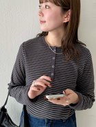 【ディスコート/Discoat】の【20色展開/インナー使いにも◎】ワッフルボーダー長袖Tシャツ《WEB限定》 グレーその他1|ID: prp329100004621765 ipo3291000000033522760