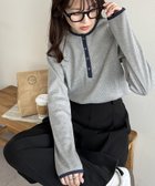 【ディスコート/Discoat】の【20色展開/インナー使いにも◎】ワッフルボーダー長袖Tシャツ《WEB限定》 グレーその他2|ID: prp329100004621765 ipo3291000000033522763