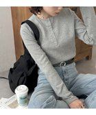 【ディスコート/Discoat】の【20色展開/インナー使いにも◎】ワッフルボーダー長袖Tシャツ《WEB限定》 グレー|ID: prp329100004621765 ipo3291000000033598482