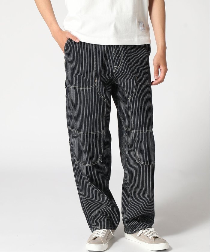 【ギャップ/GAP / MEN】のJ - BAGGY CARPENTER - DARK STRIPE SMITH インテリア・キッズ・メンズ・レディースファッション・服の通販 founy(ファニー) https://founy.com/ ファッション Fashion メンズファッション Fashion for Men バッグ Bags ストライプ Stripe, Striped Pattern ストレッチ Stretch, Stretchy Fabric ストレート Straight, Straight Cut テーパード Tapered, Tapered Pants デニム Denim, Jeans Material パッチ Patch, Appliqué フロント Front, Front Design ポケット Pocket, Pocket Detail |ID: prp329100004621787 ipo3291000000033162927