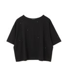 【マーコート/MARcourt】のmizuiro ind ビジュー付きボートネックプルオーバー 人気、トレンドファッション・服の通販 founy(ファニー) ファッション Fashion レディースファッション Fashion for Women トップス・カットソー Cut & Sew Tops カジュアルプルオーバー・ニットトップス Pullovers & Knit Tops / Casual Pullovers カットソー Cut and Sewn Top シンプル Simple, Minimal ストーン Stone, Gem-Like ビジュー Bijou, Jewel-like Accent ボーダー Border, Stripe エレガント 上品 Elegant 夏 Summer 無地 Plain, Solid Color 秋 Autumn thumbnail ブラック|ID: prp329100004621789 ipo3291000000033162950