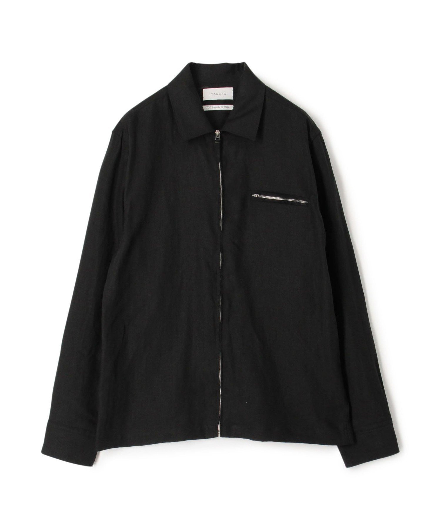 【トゥモローランド/TOMORROWLAND / MEN】の【別注】CARUSO リネン ジップブルゾン インテリア・キッズ・メンズ・レディースファッション・服の通販 founy(ファニー) 　ファッション　Fashion　メンズファッション　Fashion for Men　イタリア　Italy　カッティング　Cutting Detail　スマート　Smart, Elegant　ハンド　Hand, Handmade　リネン　Linen, Linen Fabric　別注　Limited Edition, Custom Order　19 ブラック|ID: prp329100004621792 ipo3291000000033163007