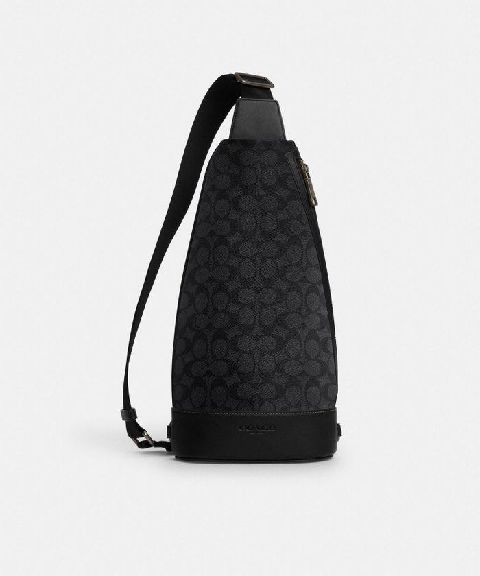 【コーチ/COACH / MEN】の【公式】ドミニク スリング パック・シグネチャー キャンバス インテリア・キッズ・メンズ・レディースファッション・服の通販 founy(ファニー) https://founy.com/ ファッション Fashion メンズファッション Fashion for Men キャンバス Canvas, Canvas Fabric ジップ Zip, Zipper 財布 Wallet, Purse |ID: prp329100004621835 ipo3291000000033550425
