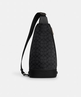 【コーチ/COACH / MEN】の【公式】ドミニク スリング パック・シグネチャー キャンバス 人気、トレンドファッション・服の通販 founy(ファニー) ファッション Fashion メンズファッション Fashion for Men キャンバス Canvas, Canvas Fabric ジップ Zip, Zipper 財布 Wallet, Purse |ID:prp329100004621835
