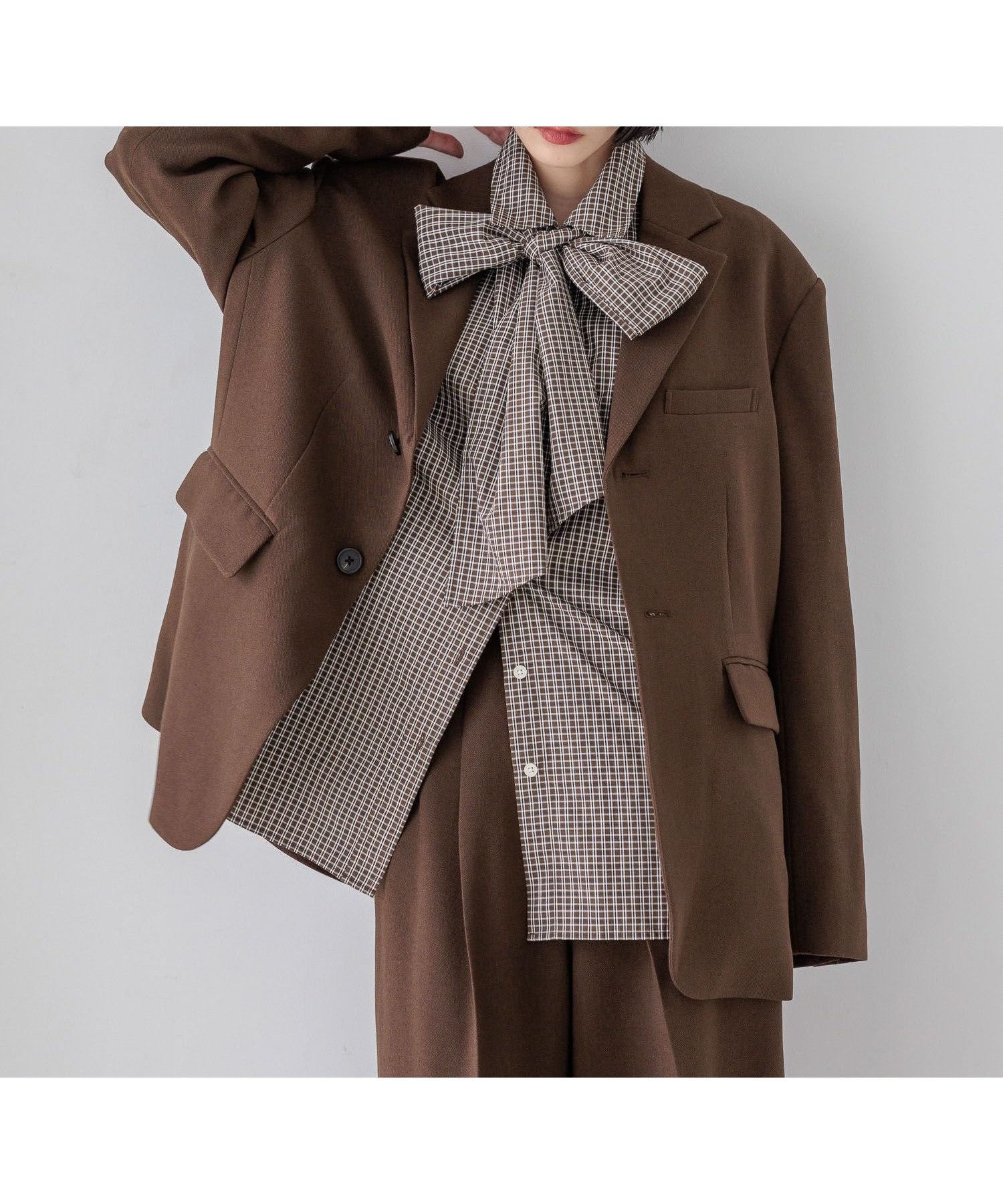 【ローリーズファーム/LOWRYS FARM】のTRシングルジャケット インテリア・キッズ・メンズ・レディースファッション・服の通販 founy(ファニー) 　ファッション　Fashion　レディースファッション　Fashion for Women　アウター　Coat / Outerwear Collection　レディースジャケット・軽アウター　Jackets　おすすめ　Recommended / Our Picks　ジャケット　Jacket, Outerwear　セットアップ　Set-Up, Coordinated Outfit　セレモニー　Ceremony　ダウン　Down, Puffer　A/W・秋冬　Autumn/Winter　ブラウン|ID: prp329100004621892 ipo3291000000033164557