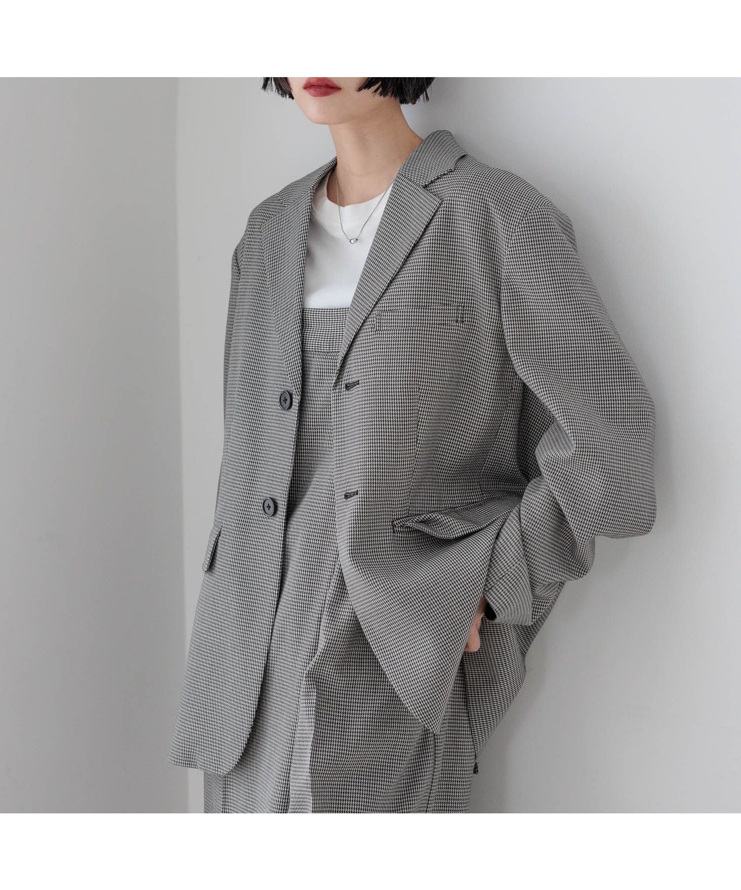 【ローリーズファーム/LOWRYS FARM】のTRシングルジャケット インテリア・キッズ・メンズ・レディースファッション・服の通販 founy(ファニー) 　ファッション　Fashion　レディースファッション　Fashion for Women　アウター　Coat / Outerwear Collection　レディースジャケット・軽アウター　Jackets　おすすめ　Recommended / Our Picks　ジャケット　Jacket, Outerwear　セットアップ　Set-Up, Coordinated Outfit　セレモニー　Ceremony　ダウン　Down, Puffer　A/W・秋冬　Autumn/Winter　チドリ柄|ID: prp329100004621892 ipo3291000000033164559