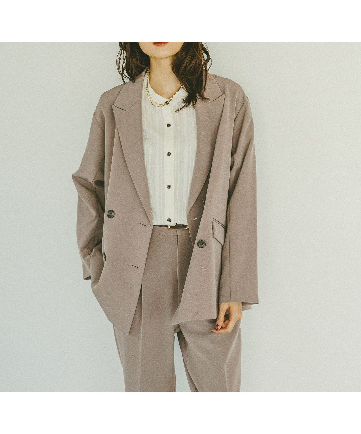 【グローバルワーク/GLOBAL WORK】のウツクシルエットWクロスジャケット/572240 人気、トレンドファッション・服の通販 founy(ファニー) 　ファッション　Fashion　レディースファッション　Fashion for Women　アウター　Coat / Outerwear Collection　レディースジャケット・軽アウター　Jackets　おすすめ　Recommended / Our Picks　ショルダー　Shoulder, Shoulder Strap　ジャケット　Jacket, Outerwear　ストレッチ　Stretch, Stretchy Fabric　セットアップ　Set-Up, Coordinated Outfit　ダウン　Down, Puffer　デニム　Denim, Jeans Material　ドロップ　Drop Shoulder, Dropped Style　バランス　Balance, Style Balance　フレア　Flare, Flared　リラックス　Relax, Relaxed Fit　 other-1|ID: prp329100004621898 ipo3291000000034493546