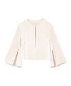 【アナイ/ANAYI】のトリアセサテンボレロジャケット 人気、トレンドファッション・服の通販 founy(ファニー) ファッション Fashion レディースファッション Fashion for Women アウター Coat / Outerwear Collection レディースジャケット・軽アウター Jackets ボレロ・ショート丈ジャケット / ドレス羽織りに Boleros & Short Jackets 2024年 2024 2024-2025秋冬・A/W Autumn/Winter 2024–25 AW24–25 エレガント 上品 Elegant コンパクト Compact, Small Size スリット Slit, Slit Detail スリーブ Sleeve, Long Sleeve / Short Sleeve セレモニー Ceremony フレア Flare, Flared ボレロ Bolero, Short Cardigan 吸水 Absorbent, Quick-Dry thumbnail ivory|ID: prp329100004621899 ipo3291000000033470663
