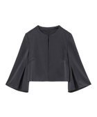 【アナイ/ANAYI】のトリアセサテンボレロジャケット 人気、トレンドファッション・服の通販 founy(ファニー) ファッション Fashion レディースファッション Fashion for Women アウター Coat / Outerwear Collection レディースジャケット・軽アウター Jackets ボレロ・ショート丈ジャケット / ドレス羽織りに Boleros & Short Jackets 2024年 2024 2024-2025秋冬・A/W Autumn/Winter 2024–25 AW24–25 エレガント 上品 Elegant コンパクト Compact, Small Size スリット Slit, Slit Detail スリーブ Sleeve, Long Sleeve / Short Sleeve セレモニー Ceremony フレア Flare, Flared ボレロ Bolero, Short Cardigan 吸水 Absorbent, Quick-Dry thumbnail navy|ID: prp329100004621899 ipo3291000000033470664