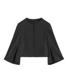 【アナイ/ANAYI】のトリアセサテンボレロジャケット 人気、トレンドファッション・服の通販 founy(ファニー) ファッション Fashion レディースファッション Fashion for Women アウター Coat / Outerwear Collection レディースジャケット・軽アウター Jackets ボレロ・ショート丈ジャケット / ドレス羽織りに Boleros & Short Jackets 2024年 2024 2024-2025秋冬・A/W Autumn/Winter 2024–25 AW24–25 エレガント 上品 Elegant コンパクト Compact, Small Size スリット Slit, Slit Detail スリーブ Sleeve, Long Sleeve / Short Sleeve セレモニー Ceremony フレア Flare, Flared ボレロ Bolero, Short Cardigan 吸水 Absorbent, Quick-Dry thumbnail black|ID: prp329100004621899 ipo3291000000033470665