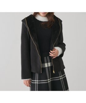 【ジャイロ/JAYRO】のモッサ風ダブルフェイス エコファー付きフードコート 人気、トレンドファッション・服の通販 founy(ファニー) ファッション Fashion レディースファッション Fashion for Women アウター Coat / Outerwear Collection コート・ロングコート・ピーコート Long Coats, Peacoats & More ダブル Double, Double-Breasted フェイス Face, Facial Design ポケット Pocket, Pocket Detail ミドル Middle Length, Mid Height 冬 Winter / This Winter |ID:prp329100004621964