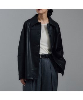 【サロン アダム エ ロペ/SALON adam et rope'】の【WEB限定】レザーライクオーバーシャツジャケット 人気、トレンドファッション・服の通販 founy(ファニー) ファッション Fashion レディースファッション Fashion for Women アウター Coat / Outerwear Collection レディースジャケット・軽アウター Jackets インナー Innerwear 春 Spring 秋 Autumn シアー Sheer, See-Through ジャケット Jacket, Outerwear スタイリッシュ Stylish, Fashionable タートルネック Turtleneck, High Neck デニム Denim, Jeans Material トレンド Trend, Trending Now フォルム Silhouette, Form ポケット Pocket, Pocket Detail リアル Real, Realistic レース Lace, Lace Fabric ロング Long, Long-Length A/W・秋冬 Autumn/Winter おすすめ Recommended / Our Picks |ID:prp329100004622303