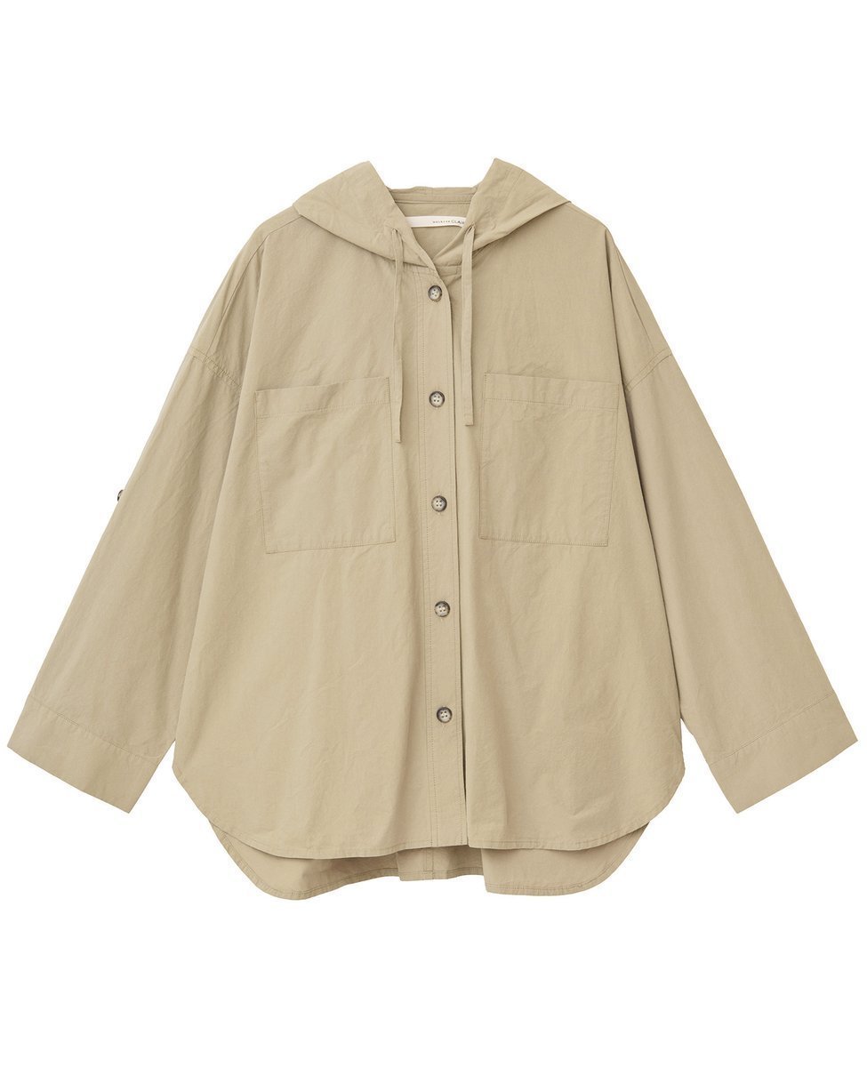【メルローズ クレール/MELROSE claire】の【コットンポプリンフードシャツブルゾン】 人気、トレンドファッション・服の通販 founy(ファニー) 　ファッション　Fashion　レディースファッション　Fashion for Women　アウター　Coat / Outerwear Collection　ブルゾンジャケット・スポーティアウター　Blouson Jackets　トップス・カットソー　Cut & Sew Tops　シャツ・ブラウス・オフィスカジュアル　Elegant Blouses & Button-Ups　おすすめ　Recommended / Our Picks　ハイネック　High Neck, Mock Neck　 other-1|ID: prp329100004622314 ipo3291000000033173111