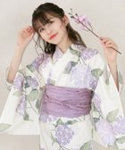 【その他のブランド/Other】の簡単着付け 浴衣 女の子 子供 セット( 浴衣 + 帯 + 下駄 + 腰紐2本 )レトロE 9.紫陽花の雨うつろい|ID: prp329100004622507 ipo3291000000033508134