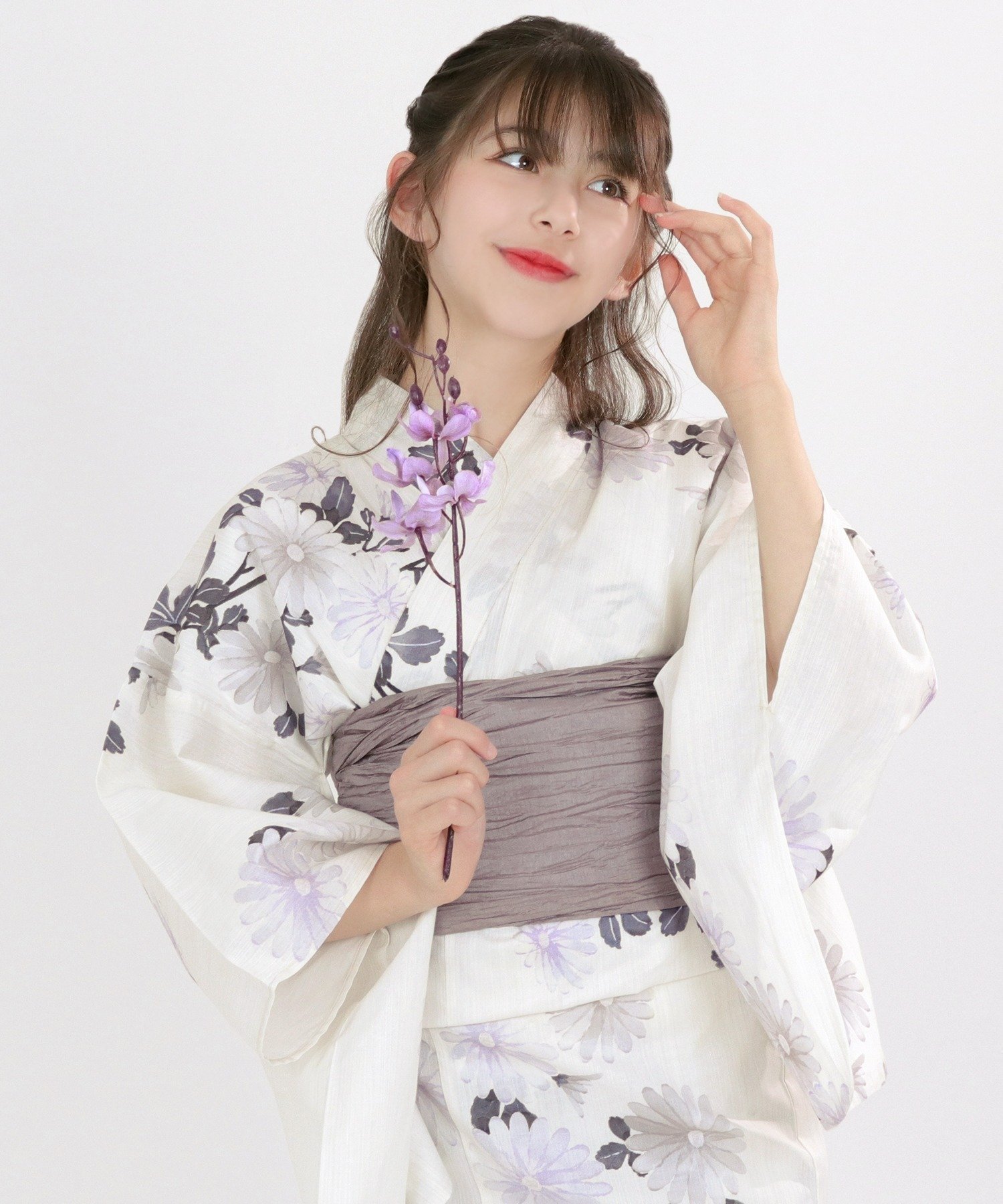 【その他のブランド/Other】の簡単着付け 浴衣 女の子 子供 セット( 浴衣 + 帯 + 下駄 + 腰紐2本 )レトロE インテリア・キッズ・メンズ・レディースファッション・服の通販 founy(ファニー) 　ファッション　Fashion　キッズファッション　Fashion for Kids　定番　Standard, Basic Item　12.古菊心酔|ID: prp329100004622507 ipo3291000000033508136