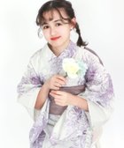 【その他のブランド/Other】の簡単着付け 浴衣 女の子 子供 セット( 浴衣 + 帯 + 下駄 + 腰紐2本 ) レトロH 人気、トレンドファッション・服の通販 founy(ファニー) ファッション Fashion キッズファッション Fashion for Kids 定番 Standard, Basic Item thumbnail 2.紫菊の霞|ID: prp329100004622509 ipo3291000000033420118
