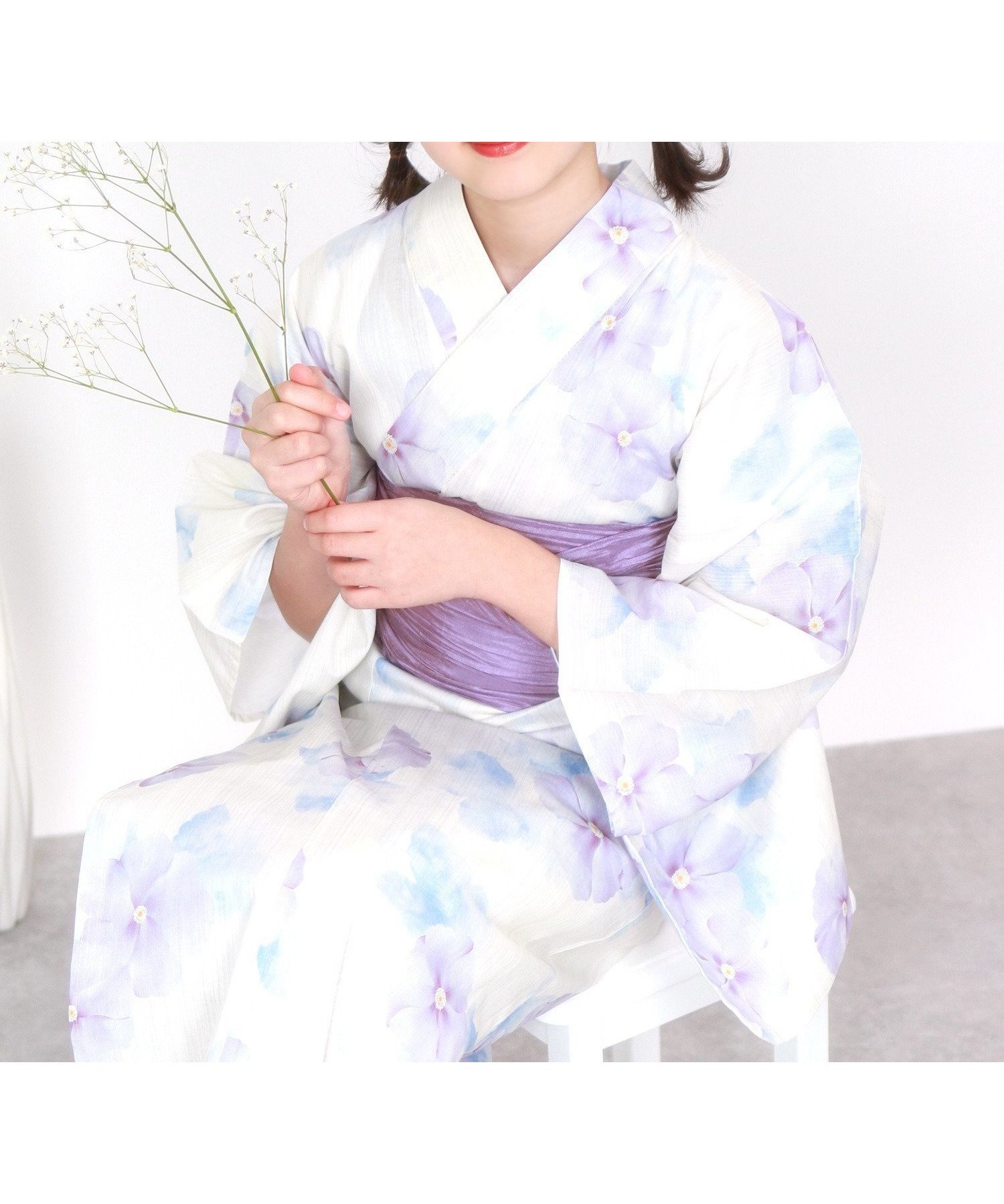 【その他のブランド/Other】の簡単着付け 浴衣 女の子 子供 セット( 浴衣 + 帯 + 下駄 + 腰紐2本 ) レトロH インテリア・キッズ・メンズ・レディースファッション・服の通販 founy(ファニー) 　ファッション　Fashion　キッズファッション　Fashion for Kids　定番　Standard, Basic Item　3.ラベンダーソルベ|ID: prp329100004622509 ipo3291000000033420121
