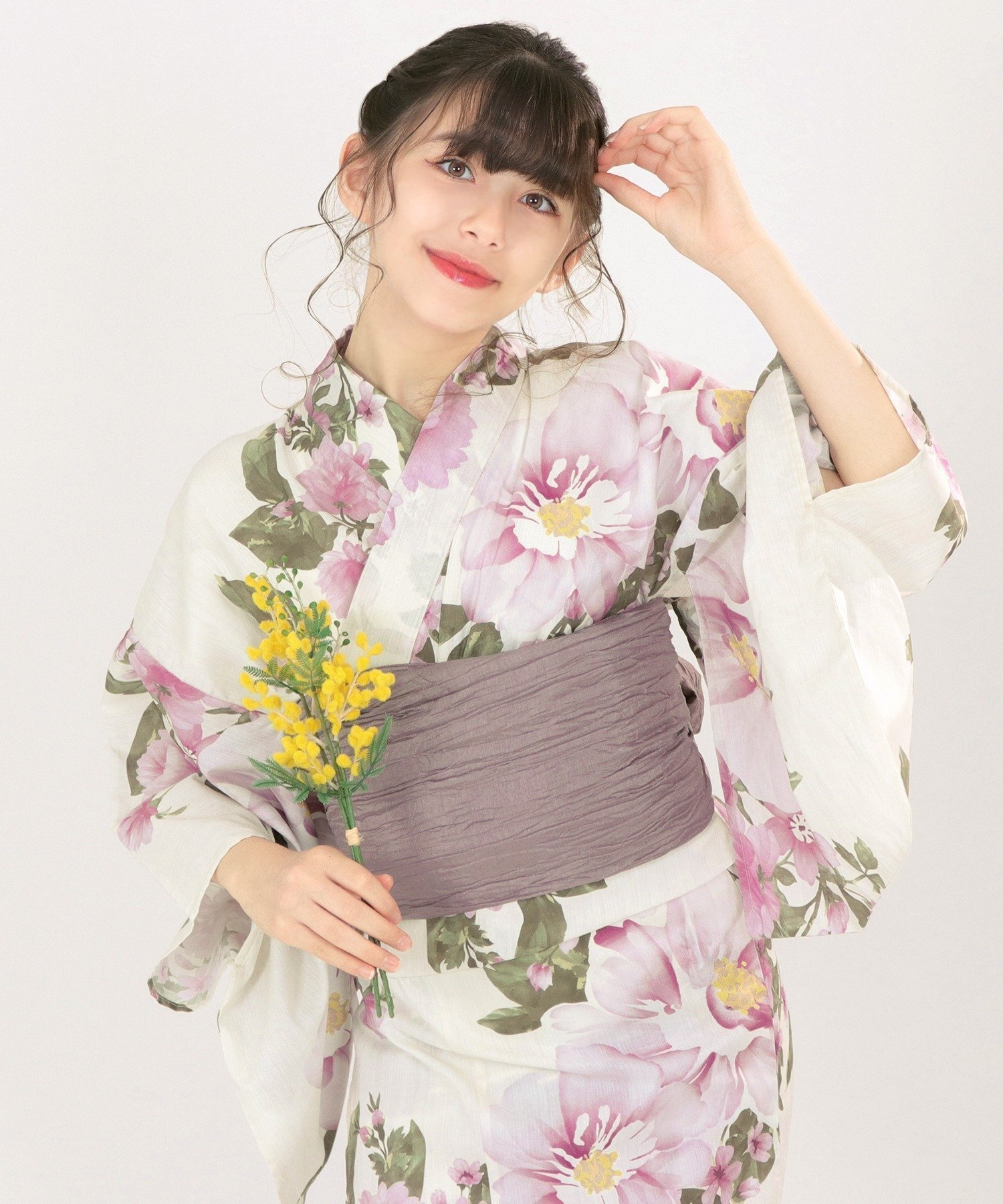 【その他のブランド/Other】の簡単着付け 浴衣 女の子 子供 セット( 浴衣 + 帯 + 下駄 + 腰紐2本 ) レトロH インテリア・キッズ・メンズ・レディースファッション・服の通販 founy(ファニー) 　ファッション　Fashion　キッズファッション　Fashion for Kids　定番　Standard, Basic Item　7.メロウモーブ|ID: prp329100004622509 ipo3291000000033420128