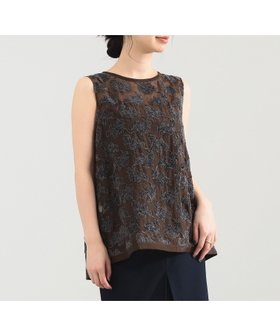 【デミルクス ビームス/Demi-Luxe BEAMS】のモールヤーン フラワー ブラウス 人気、トレンドファッション・服の通販 founy(ファニー) ファッション Fashion レディースファッション Fashion for Women トップス・カットソー Cut & Sew Tops シャツ・ブラウス・オフィスカジュアル Elegant Blouses & Button-Ups インナー Innerwear シアー Sheer, See-Through タートルネック Turtleneck, High Neck ノースリーブ Sleeveless, No-Sleeve フラワー Flower, Floral ミックス Mix, Mixed Style ロング Long, Long-Length 長袖 Long Sleeve, Full Sleeve |ID:prp329100004622571