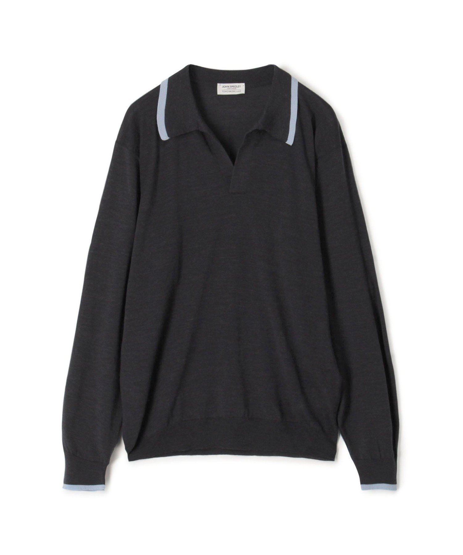 【トゥモローランド/TOMORROWLAND / MEN】の【別注】JOHN SMEDLEY ウール スキッパーネック ニット インテリア・キッズ・メンズ・レディースファッション・服の通販 founy(ファニー) 　ファッション　Fashion　メンズファッション　Fashion for Men　ジャケット　Jacket, Outerwear　スキッパー　Skipper, Open Collar　スポーティ　Sporty, Casual Athletic　別注　Limited Edition, Custom Order　軽量　Lightweight, Ultra Light　18 ブラック系|ID: prp329100004622578 ipo3291000000033180026